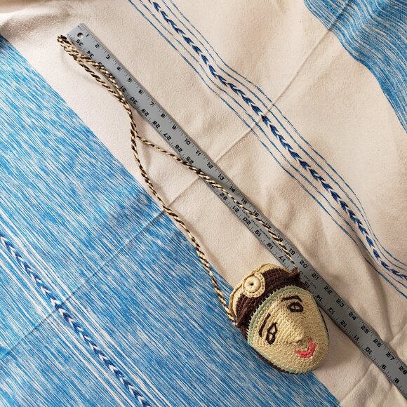 Vintage Panamanian Woven Figural Medicine Pouch Wounaan Embera Raffia Bag Purse - Picture 9 of 9